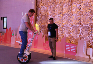 Still, with a new generation of transport–Airwheel self-balancing scooter, they can have the same ride as others do.