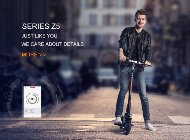 Mientras, el Airwheel Z5 scooter eléctrico le da una experiencia de conducción sin restricciones, ligero y práctico.