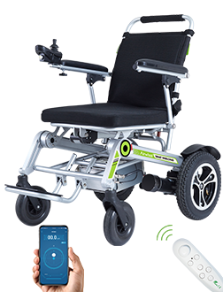 H3S sedia a rotelle elettrica è stata concepita per chiudersi con un solo movimento il che la rende pratica, funzionale e facilmente stivabile.